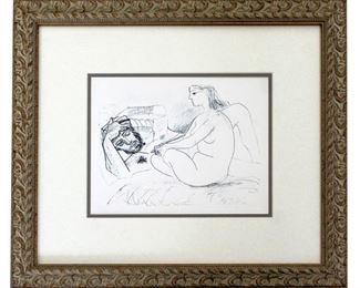 Picasso "Untitled" Artist and his Muse Signed