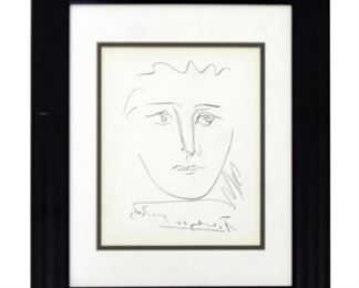 Picasso "Pour Robie" Lithograph Signed Lithograph