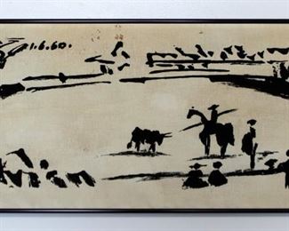 Picasso Offset Lithograph on Canvas