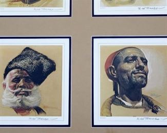 Rico Tomaso Framed Lithograph of Natives