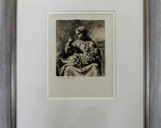 Jean Francois Millet Framed Signed 1861 La Bouille