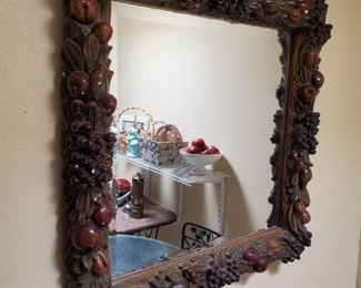 Vintage Beveled mirror, not wood - $30