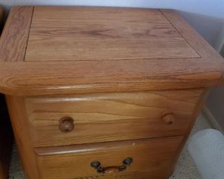 Oak nightstand - $30