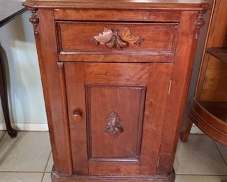 Antique Victorian nightstand carved - $100