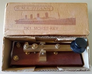 Titanic reproduction Morse key, working - $10