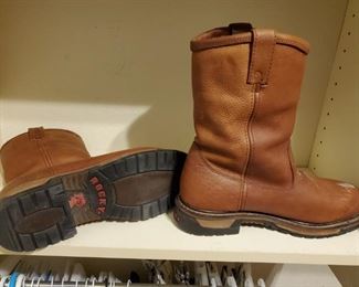 Rocky steel toes boots size 11w - $25