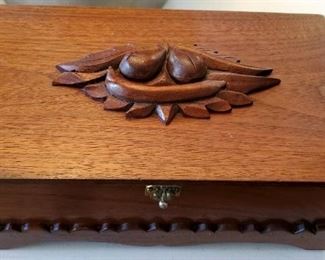 Victorian carved box - $25