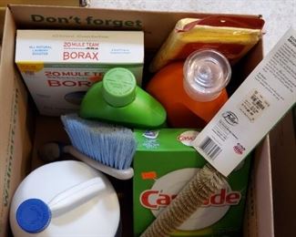 Box of misc. cleaning supplies - $10
A9