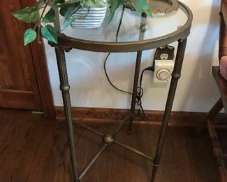 Glass / Metal Accent Table $ 48.00