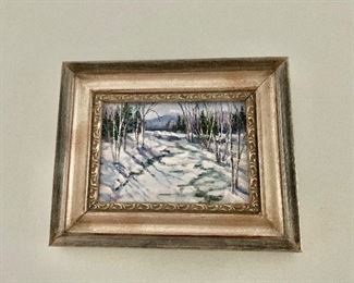 Painting "Snow Scenes in Woods" $125