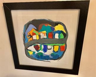 Painting "My World" Framed 23 inches by 23 inches. $150