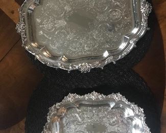 Silver plated trays $20 each