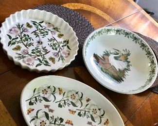 Portmeirion dishes $20 each Bird and fluted plate sold
