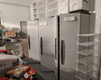 Lots of storage bins and closets