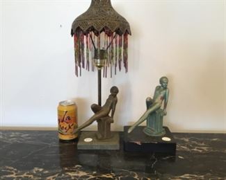 FRANK ART DECO NUDE STATUES