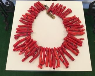 Contemporary Red Coral Necklace by Patty O’Neill