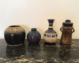 Mid Century Lot of Four Pottery Pieces