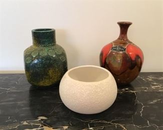 Mid Century Modern Pottery 3 pc. Lot