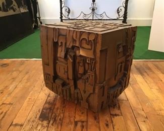 Sheldon Rose Alphasculpt Brutalist Cube Table