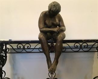 Botero Style Nude Woman Sculpture