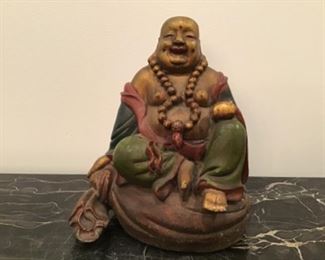 19th C Money Buddha Opium Den Altar