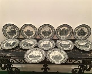 12 Spode University of Chicago Plates Rare