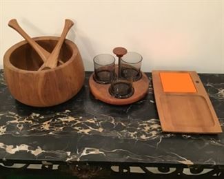 3pc Danish Modern Teak Barware Dansk Mid Century