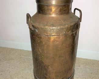 26" Copper Milk Can with lid