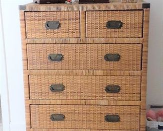 chest of drawers - wicker