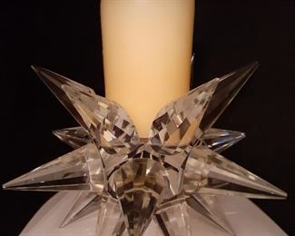 beautiful starburst crystal candleholder