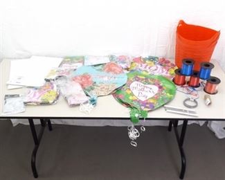 Lot of NEW Mothers Day Themed Party Supplies, Foil Balloons, etc.