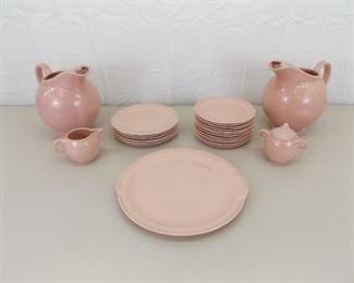 RARE Mid Century 24 Piece Taylor Smith and Taylor Lu-Ray Pastels Pink Set