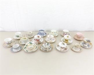 17 Vintage Teacup and Saucer Sets