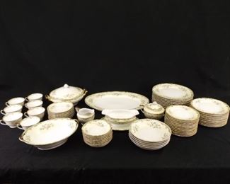 68 Piece Set of Antique Noritake Porcelain China