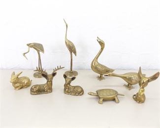 Lot of Misc. SOLID Brass Animal Figures