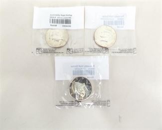 3 Littleton Graded 2008-P, D, and S Kennedy Uncirculated Half Dollars