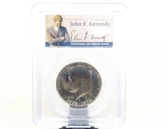 Professionally Graded 1976-S Kennedy Half Dollar