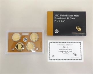 2012 US Uncirculated Presidential Dollar Proof Set