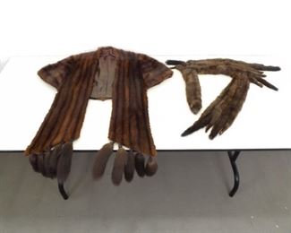 Vintage Mink Shawl and Scarf