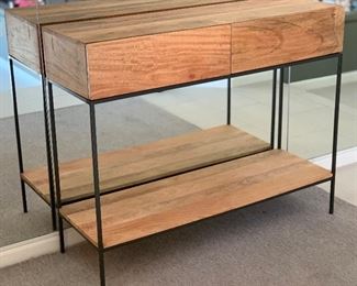West Elm Industrial Console table 2-drawer	34x42x14	HxWxD

