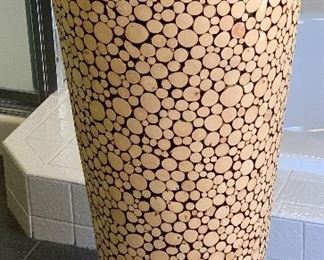 Branch Wood Slice Floor Vase	41in H	
