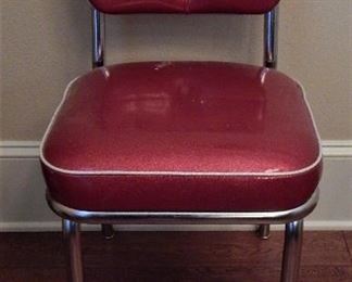 Retro vinyl and chrome chair (only 1)
