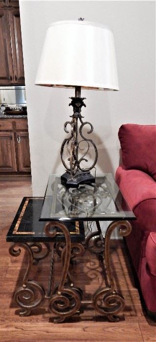 Wrought iron nesting end table