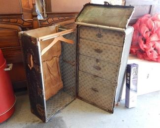 Vintage military steamer trunk