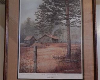 Old Country Homestead Natchitoches Parish by Elton Louviere - Signed and numbered