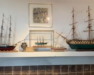 Ship's Models: Antique Galleon; "Take to Pieces"  R.M.S. Queen Mary"   