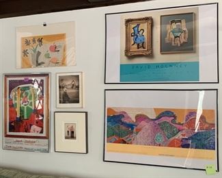 David Hockney, (b.1937), collection of signed and unsigned original art, lithographs and photography. Including: David Hockney and Bolton Abbey in Yorkshire, England - 1997 T55 Polaroid film and Speed Graphic  camera; Mulholland Drive: The Road to the Studio (signed)