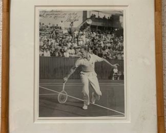 Photo of Gene Mako, Hall of Fame Tennis Player, Signed