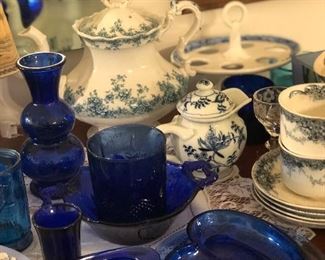 Colbalt blue glassware