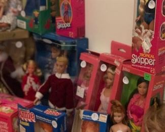 Vintage collectible Barbies and friends